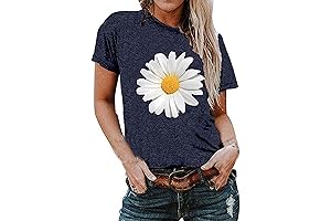 JEGULV Summer Tshirts for Women 2024 - A Vibrant Floral Canvas