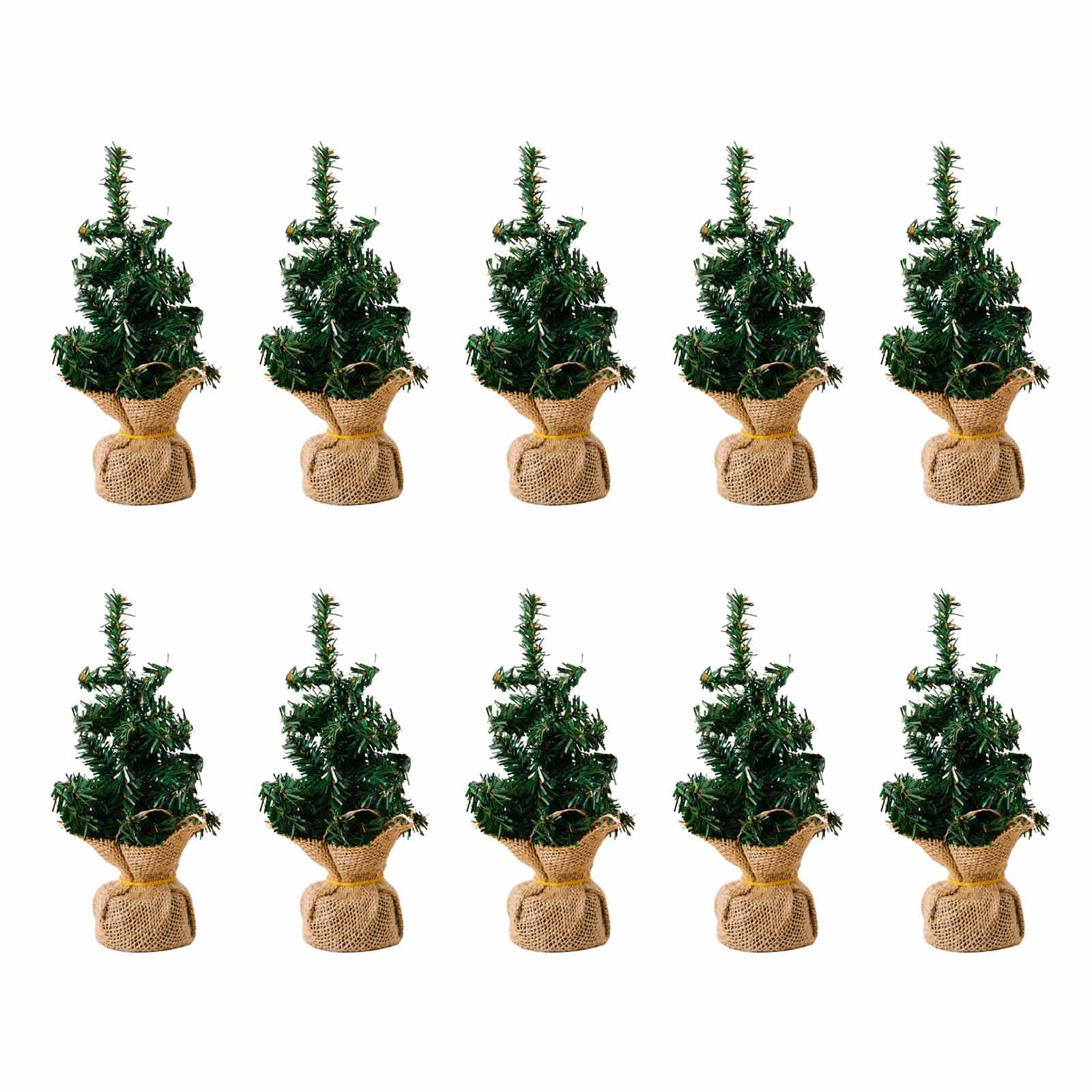Festival Miniature Christmas Tree Colorful Miniature Burlap Christmas Tree for Desktop Festival and Home Decors Window Sill Decors