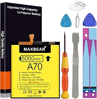Galaxy A70 Battery, (Upgraded) MAXBEAR 5000mAh 3.85V Li-Polymer Replacement Battery EB-BA705ABU for Samsung Galaxy A70 A705 SM-A705F with Repair Tool Kit