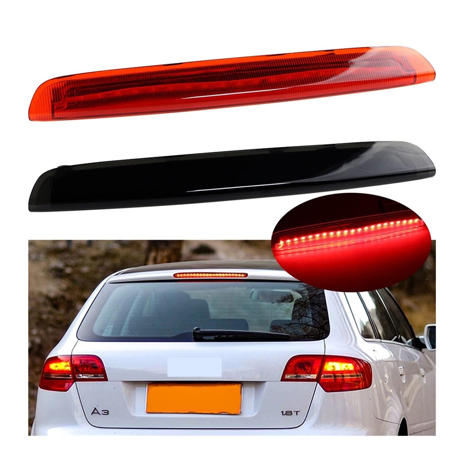 3ème Feu Stop LED Rouge Pour Audi A3/S3/RS3 Sportback 2004-2012 - Référence 8P4945097C, Direct Replacement