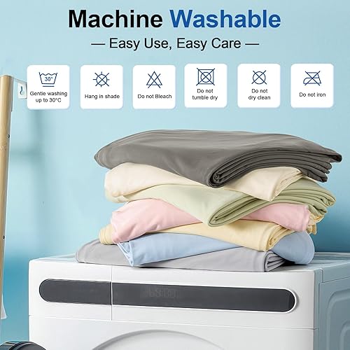 Vista 39 de PHF Manta refrescante reversible doble tamaño individual, Soft Arc-Chill Q-Max > 0.5 delgada de verano de una sola capa para personas que duermen