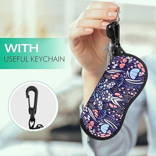 Miniatura 38 de MoKo - Estuche suave, ultra ligero, de neopreno, para lentes de sol, con cremallera y clip para cinturón