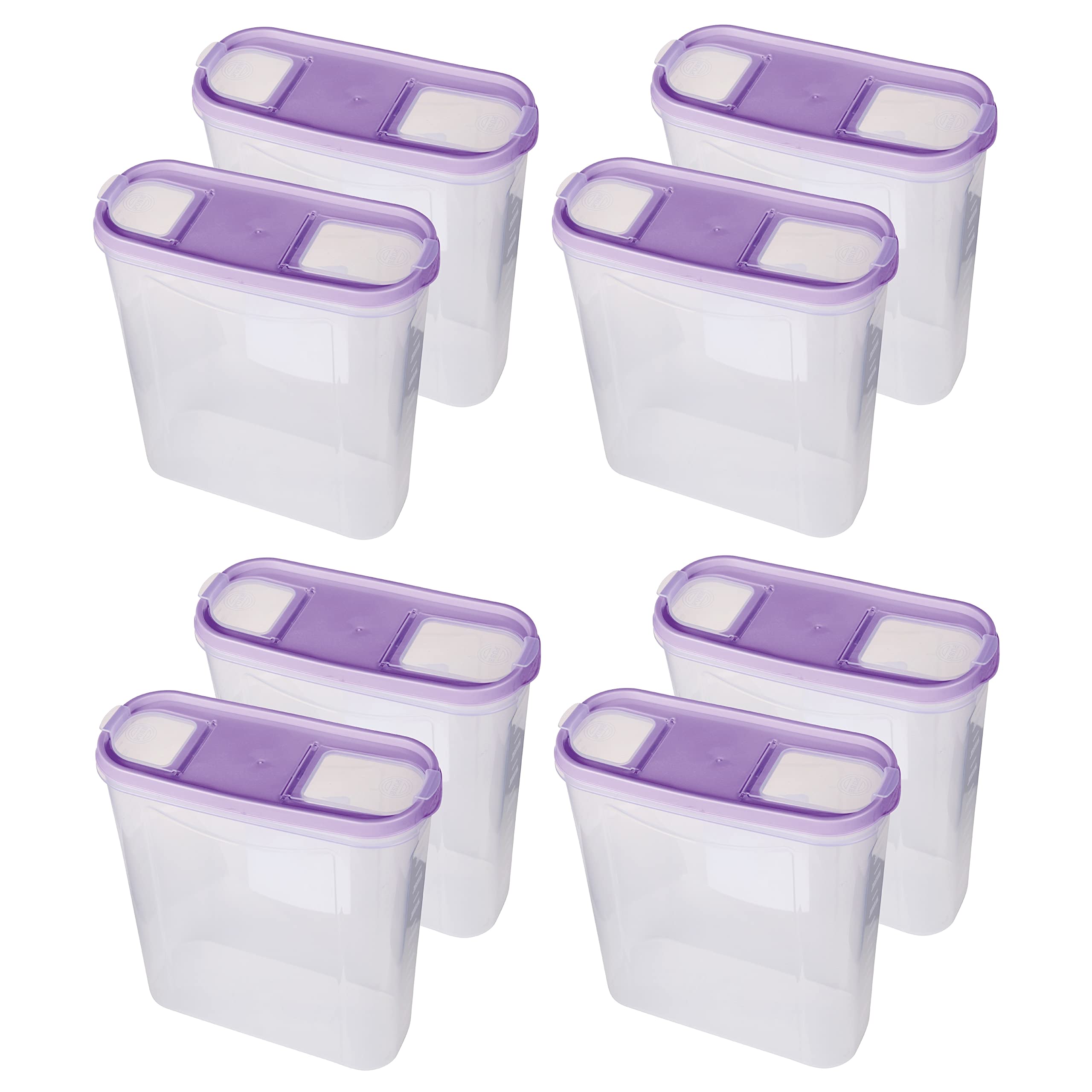 Bestlivings Vorratsdosen mit Deckel 4,5 Liter (8er Pack/Lila), Luftdicht Schüttdose BPA frei, Vorratsbehälter Set - Frischhaltedosen Klappdeckel