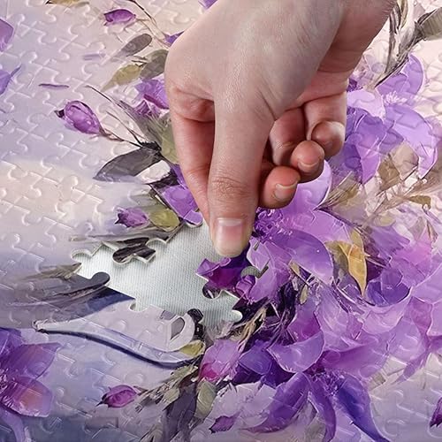Miniatura 4 de Purple Flower Jigsaw Puzzles 500 Pieces for Adults,Learning Educational Puzzles,Difficult and Challenge Families Toys with Mesh Storage Bag 2011816