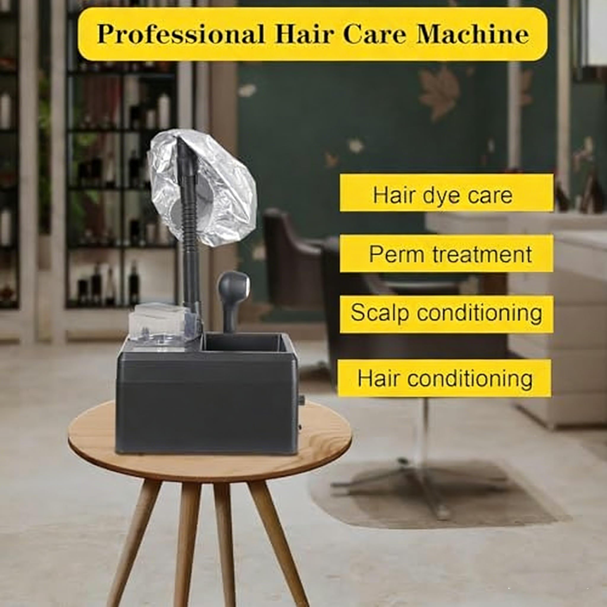 Vaporizzatore verticale per capelli, macchina per condizionamento profondo, trattamento del cuoio capelluto con luce blu, colorazione dei capelli