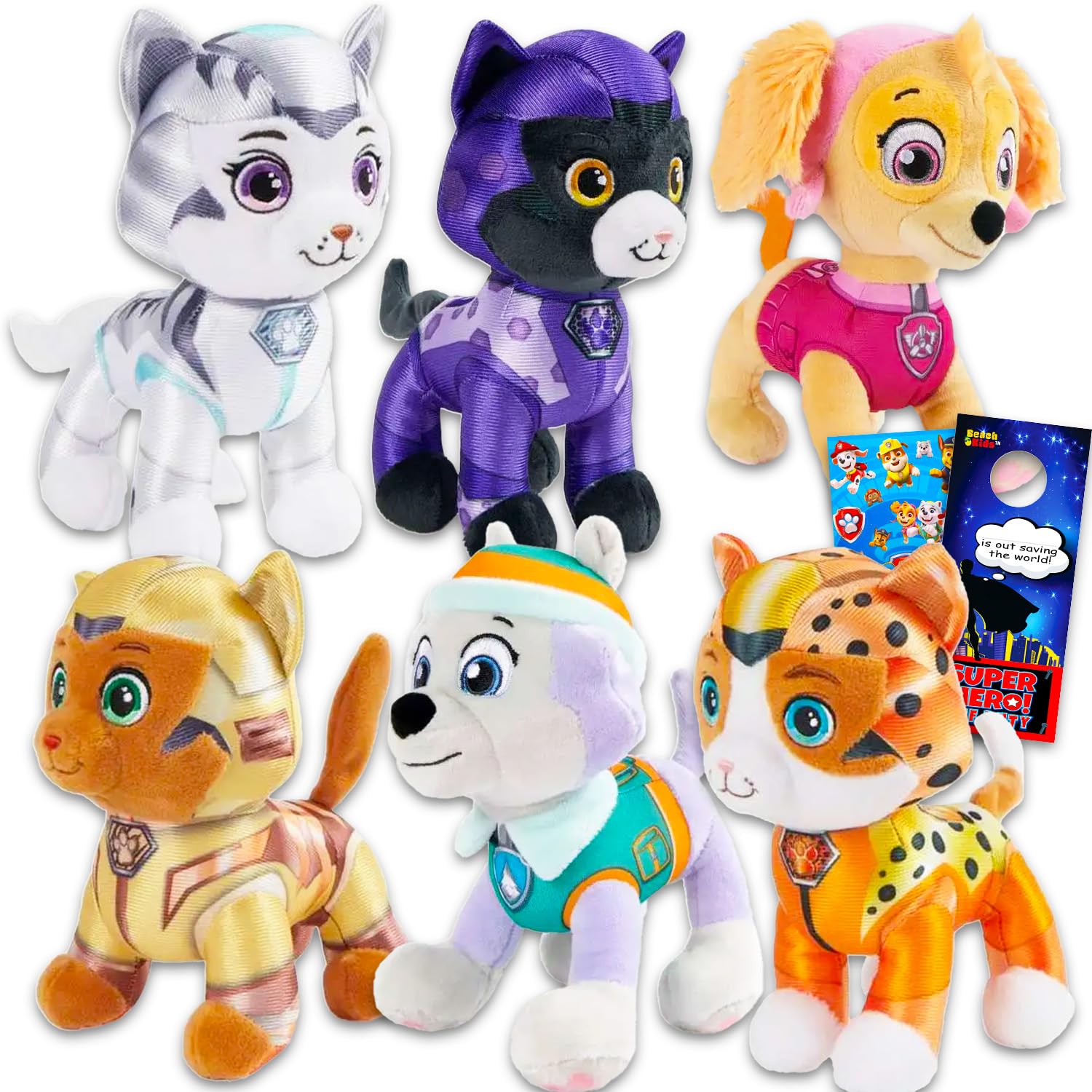 新品　PAW PATROL おもちゃ　ぬいぐるみ　セット Amazon.com: Paw Patrol Cat Pack Plush Toy Set - 6 Pack Bundle with