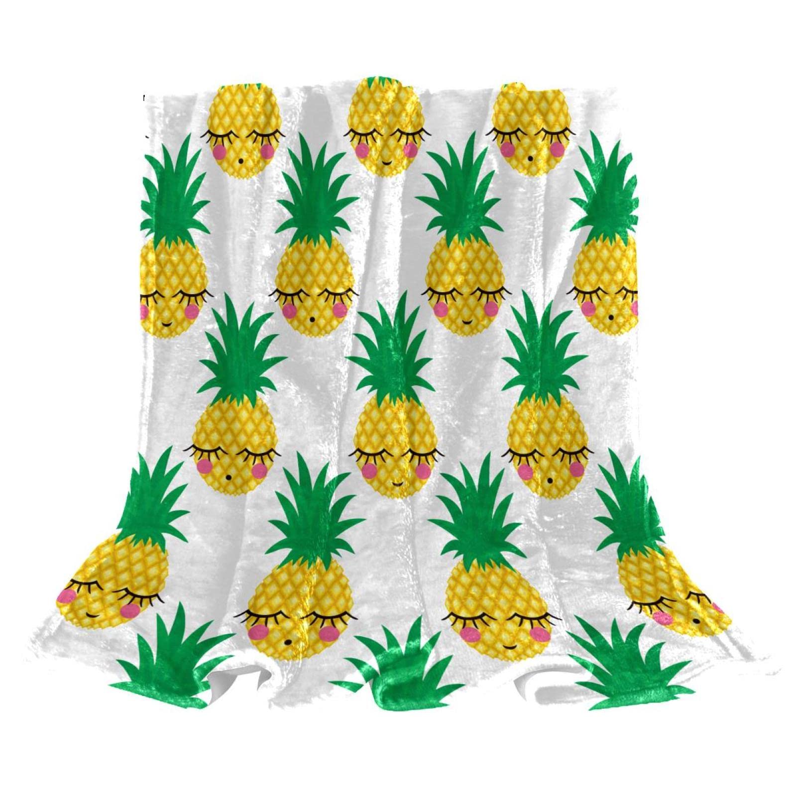 Couverture polaire fruits plaid peluche léger pour canapé