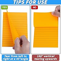Vista 5 de 60 Pack Lined Sticky Notes Bulk 4 x 6 in Large Ruled Post Sticky Colorful Self-Stick Note Pads with Lines 12 Color Super Sticking Power Memo Pads 45