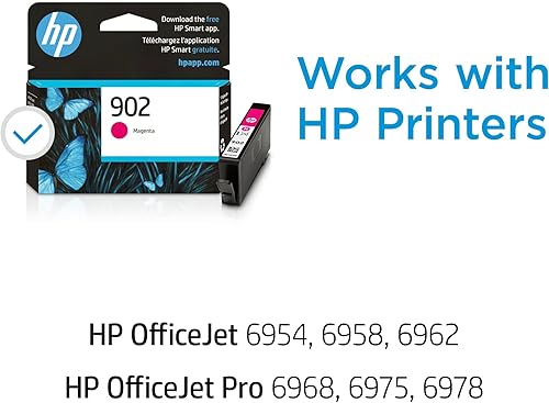 Miniatura 2 de HP Cartucho de tinta magenta 902  Funciona con HP OfficeJet 6950, 6960 Series, HP OfficeJet Pro 6960, 6970 Series  Elegible para tinta instantánea