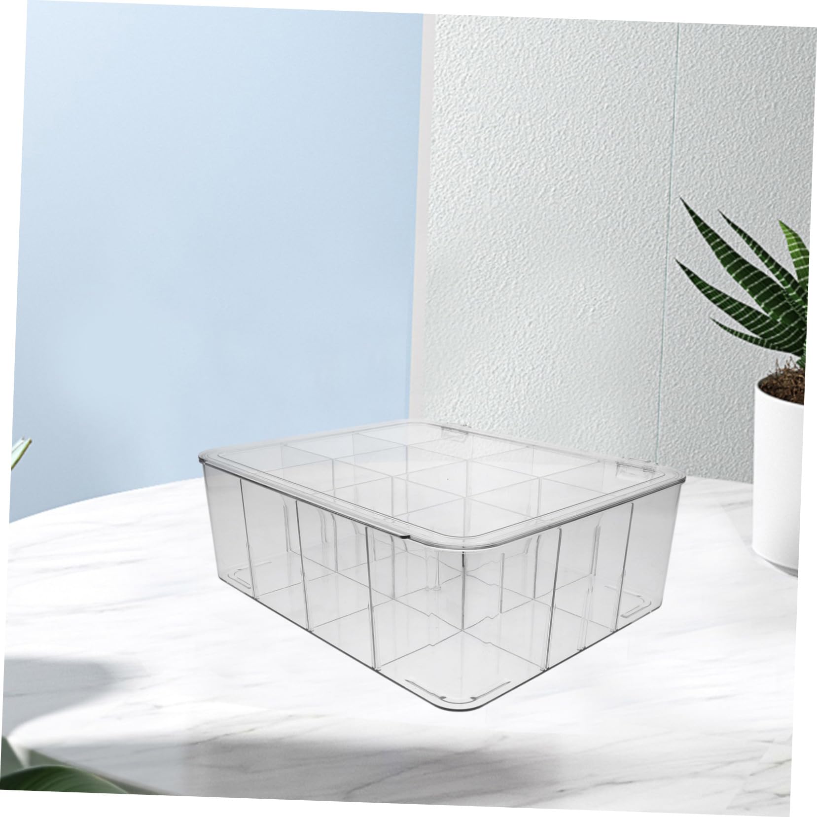 Garneck Contenitore Di Carte Trasparente Per Scrivania Espositore Porta Biglietti Da Visita in Plastica Robusta Scatola Porta Carte Con Design Elegante e Resistente