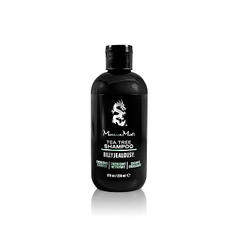Billy Jealousy Monsoon Mist Tea Tree Energizing Mens Shampoo with Peppermint & Rosemary, Removes Oil Build-up and Soothes Scalp Itch & Irritation, 8 Oz.