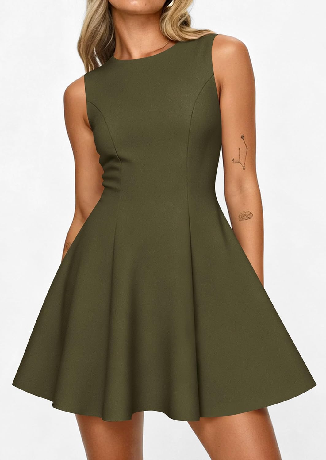 PRETTYGARDEN Cocktail Dresses for Women 2026 Summer Formal Boat Neck A Line Spring Elegant Graduation Party Mini Dress - Image 2