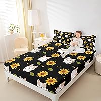 Vista 147 de jejeloiu Sea Turtle Sheet Set Ocean Creature Themed Sheets with Deep Pocket Fitted Sheet Sea Underwater World Bed Sheets Set Bed Reptile Tortoise