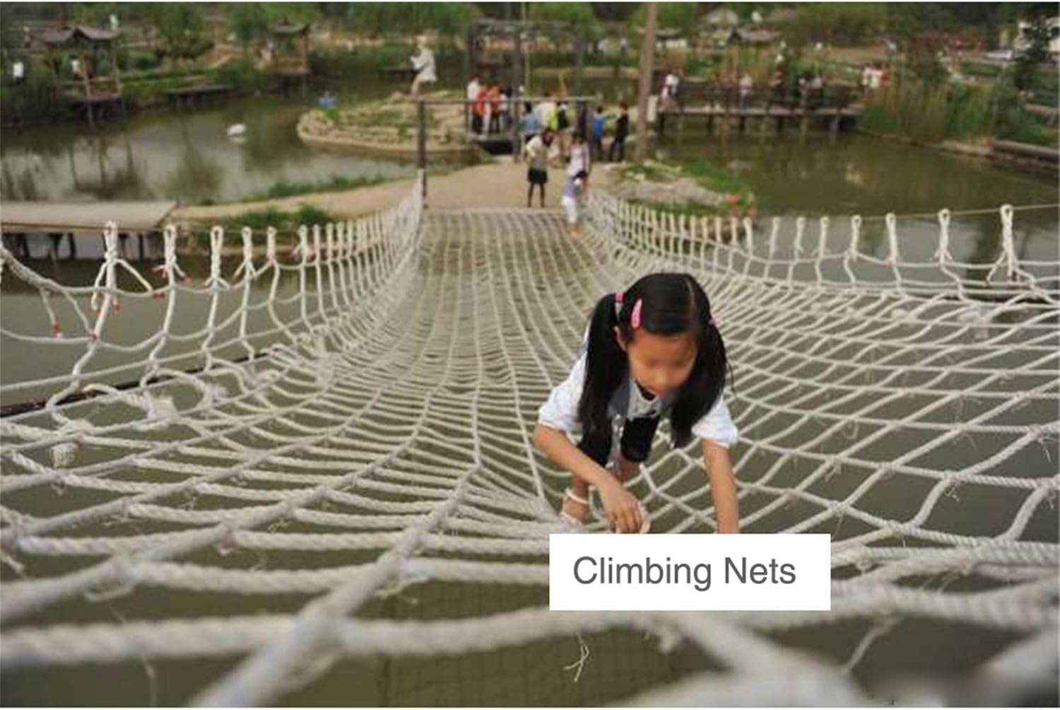 Heavy Duty Climbing Netting for Kids' Safety - 5x2M (16x7ft) Hemp Rope Cargo Net for Playground, Balcony, Trailer & Outdoor Terrace Decoration