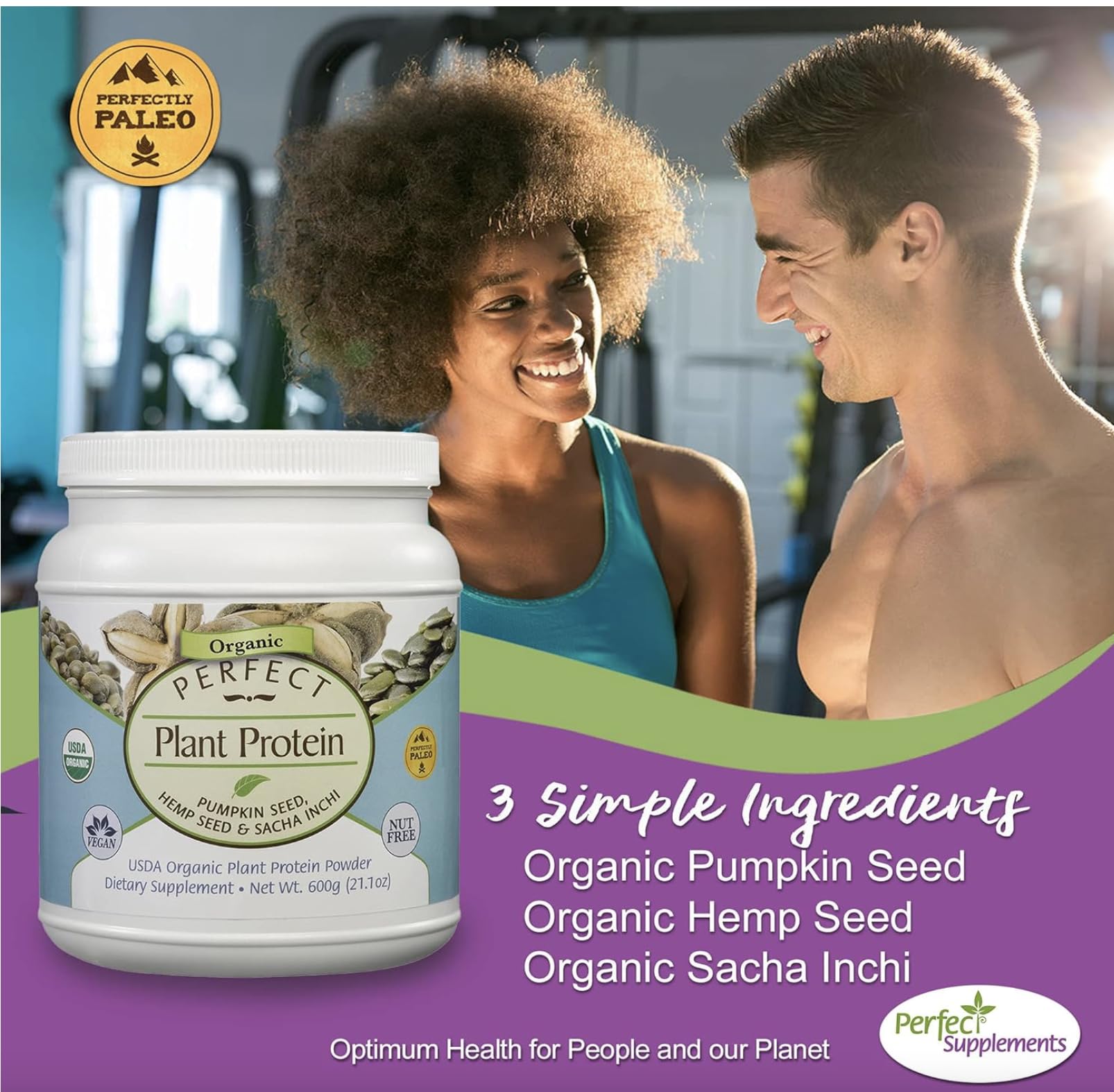 Perfect Supplements – Perfect Plant Protein Powder – 600 Grams – Pumpkin Seed – Hemp Seed & Sacha Inchi — Amazon image 6