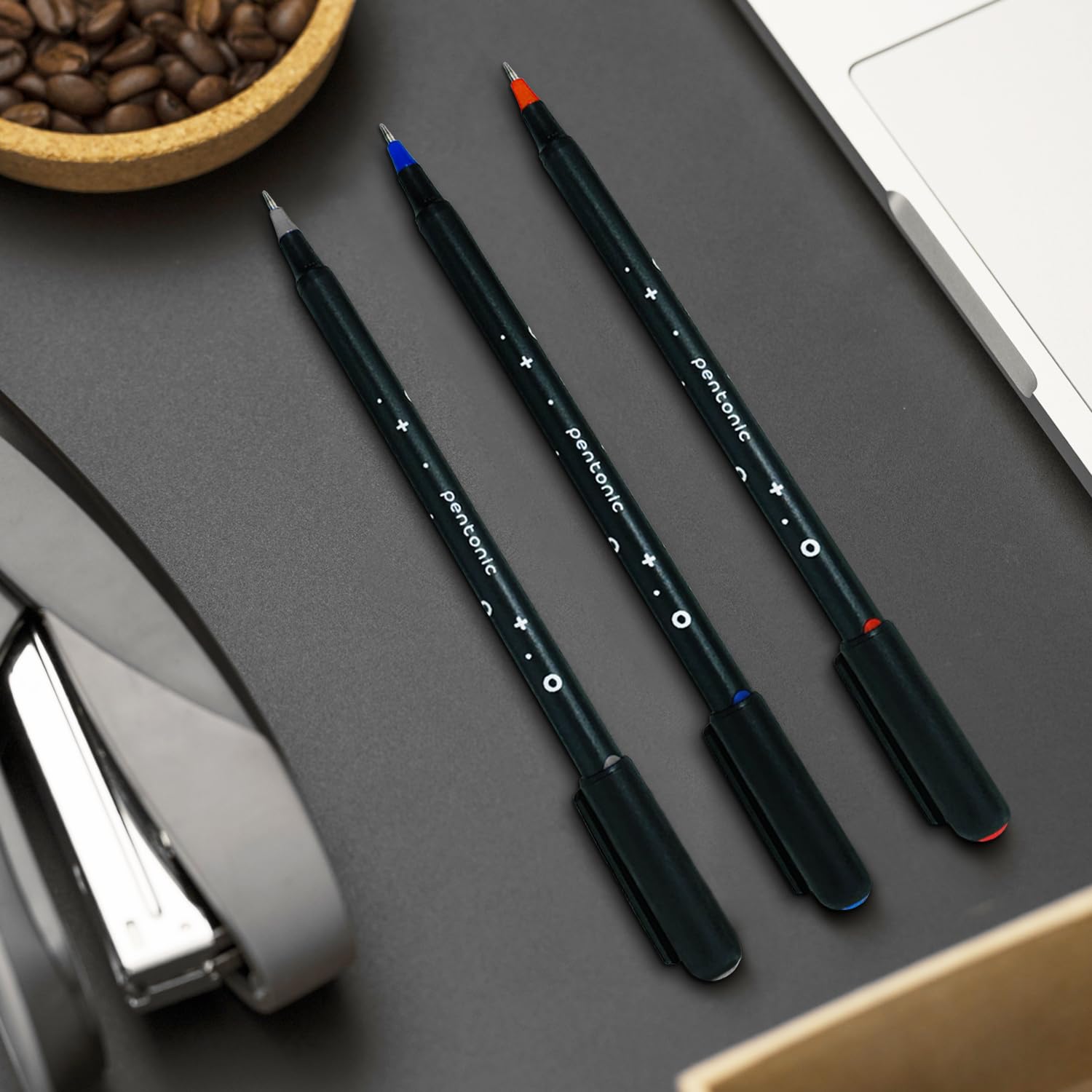 Pentonic Cipher 0.5mm Ball Pen, Black Body Blue Ink (Set of 10) 4