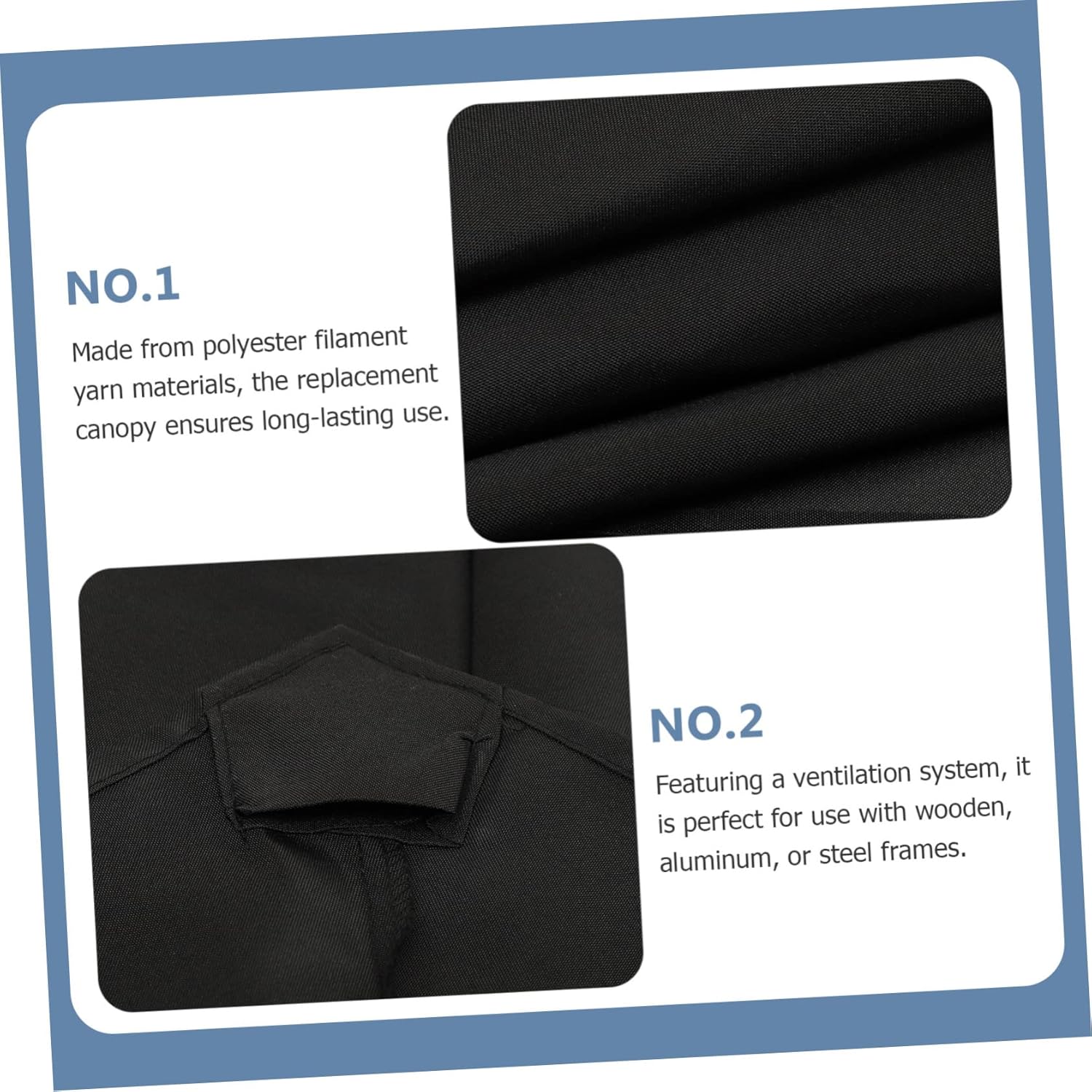 Outdoor Umbrella Canopy Replacement Stylish Canopy Cloth for Rib Umbrellas Lightweight Durable for Sun Rain Protection Gardens Patios