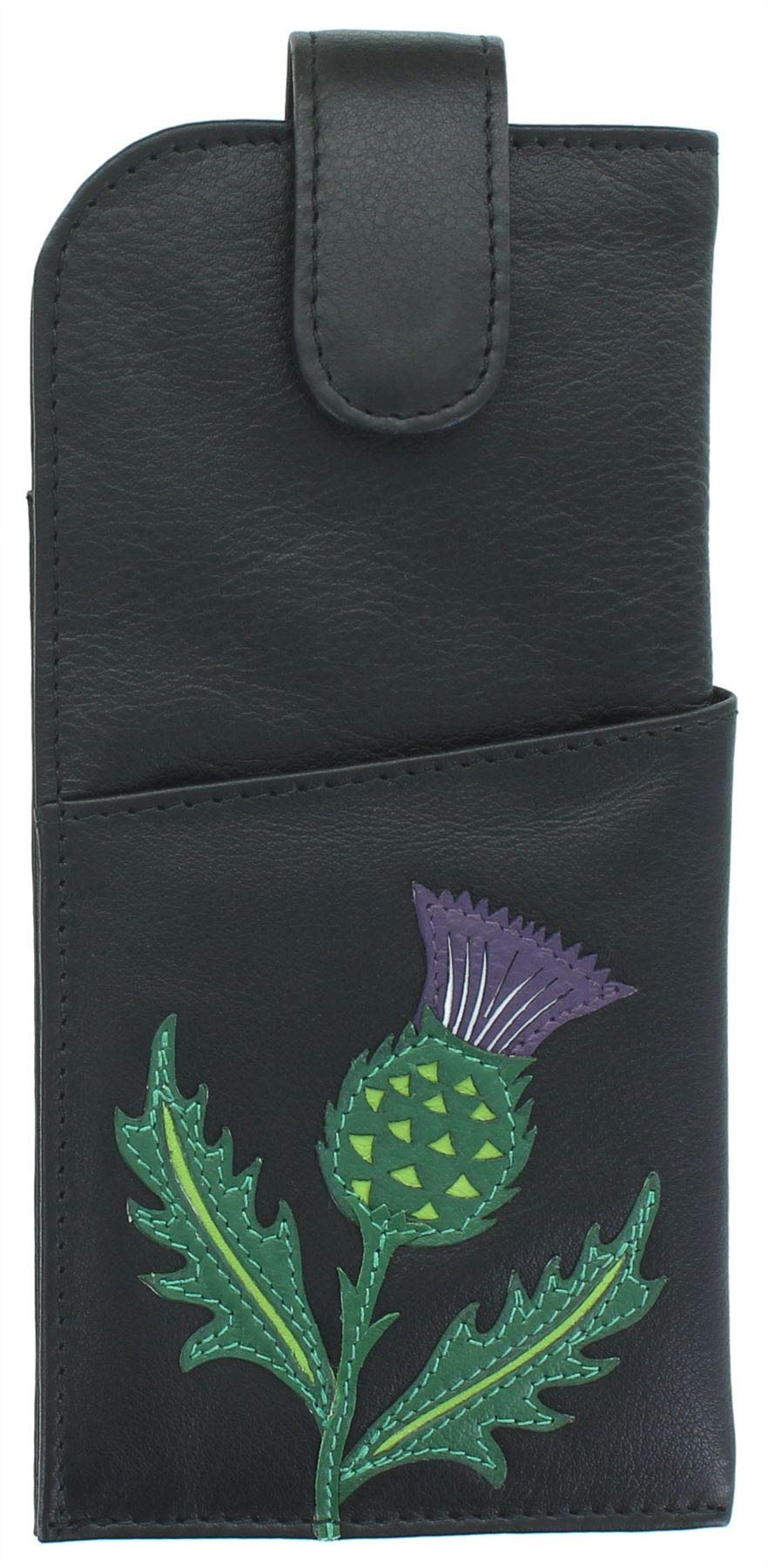 Mala Leather Black Hamilton Collection Soft Leather Glasses Case 5163_44