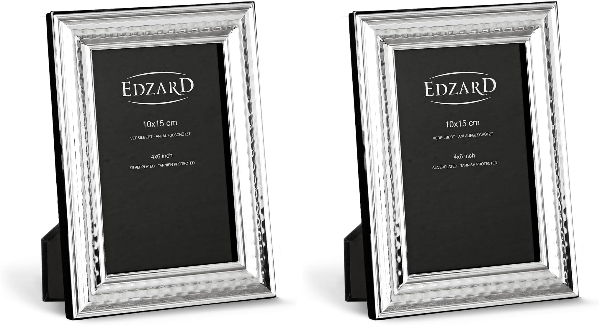 Cadre photo pour cadeau de mariage EDZARD Urbino 10x15 cm argenté, le souvenir inoubliable