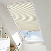 Vista 16 de Skylight Blackout Window Blinds & Shades, Cordless Cellular Shades Thermal Insulation Honeycomb Blinds for Roof Inclined Plane Room Windows, Easy to