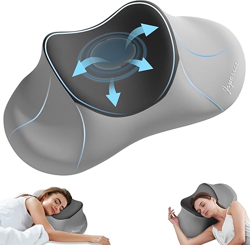 Almohada cervical para aliviar el dolor de cuello, almohada ergonómica para el cuello para soporte del cuello, almohada refrescante para dormir de