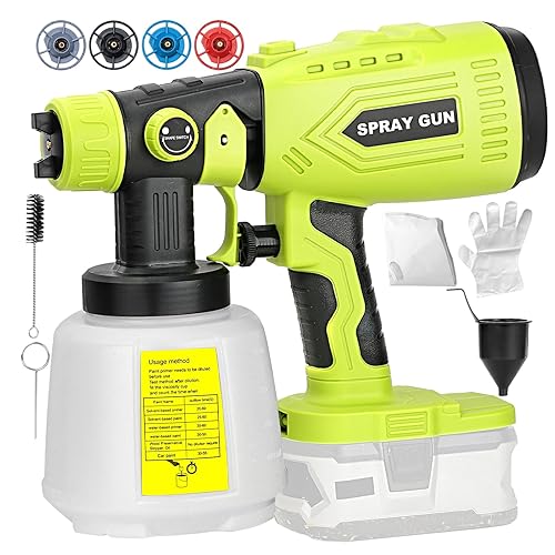 Vtuxcey Cordless Paint Sprayer for Ryobi 20V Battery, Handheld Paint