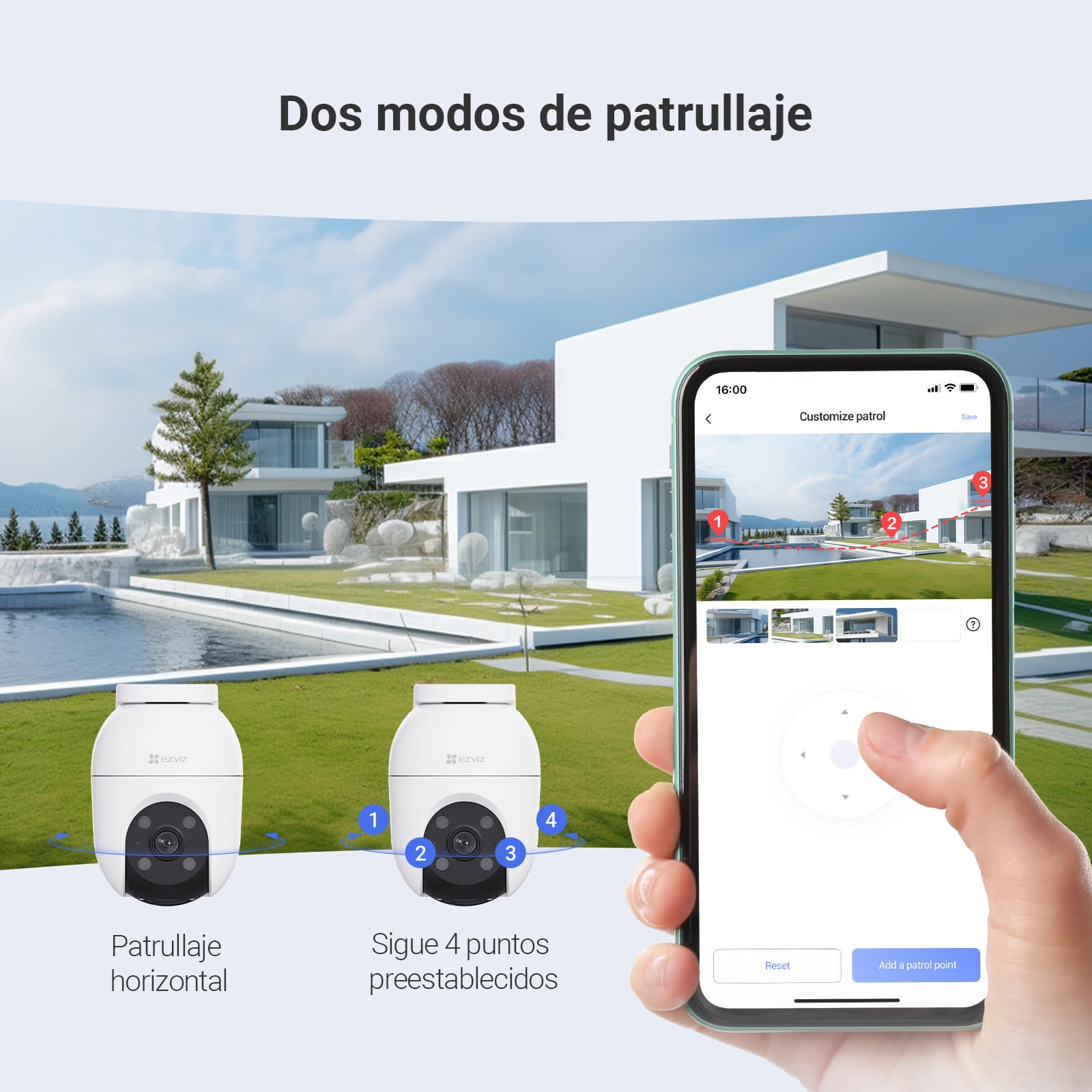 EZVIZ Lotes de CP5 Videoportero WiFi y C8C 3MP Camara de Vigilancia Exterior