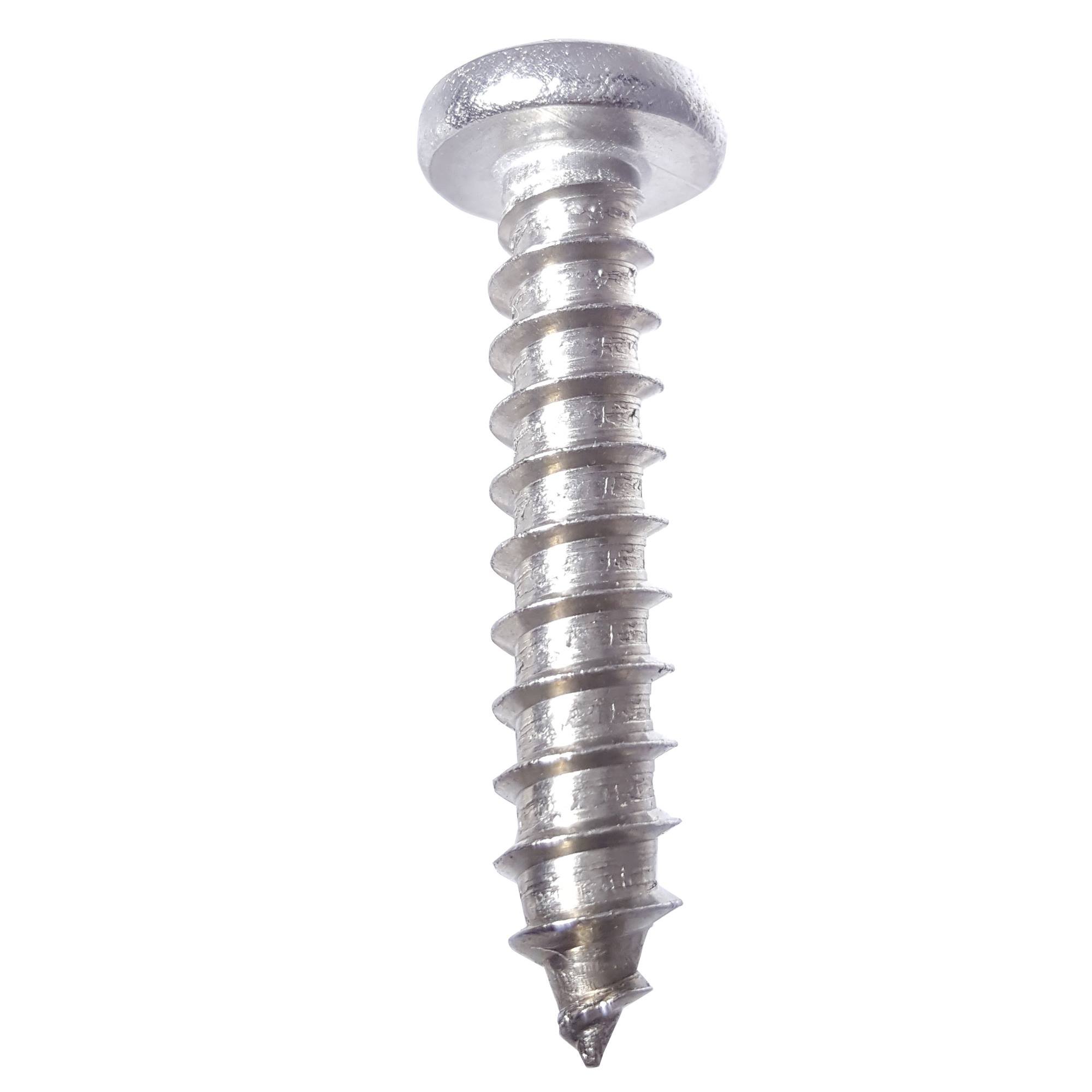 # 10 X 5/8 tornillos de metal de cabeza troncocónica ", rosca completa, cuadrada, acero inoxidable 18 – 8, acabado brillante, SELF-TAPPING, cantidad 100 piezas