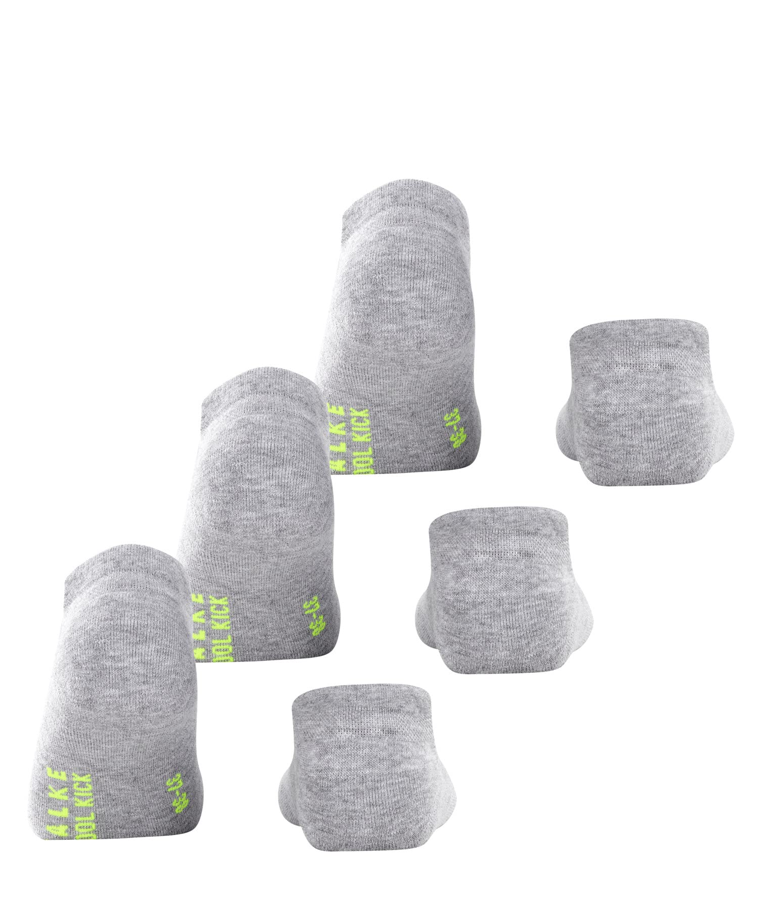 FALKE Cool Kick Sneaker 3-Pack U SN respirantes unies lot de 3 paires, Chaussettes basses Mixte, Gris (Light Grey 3400), 42-43
