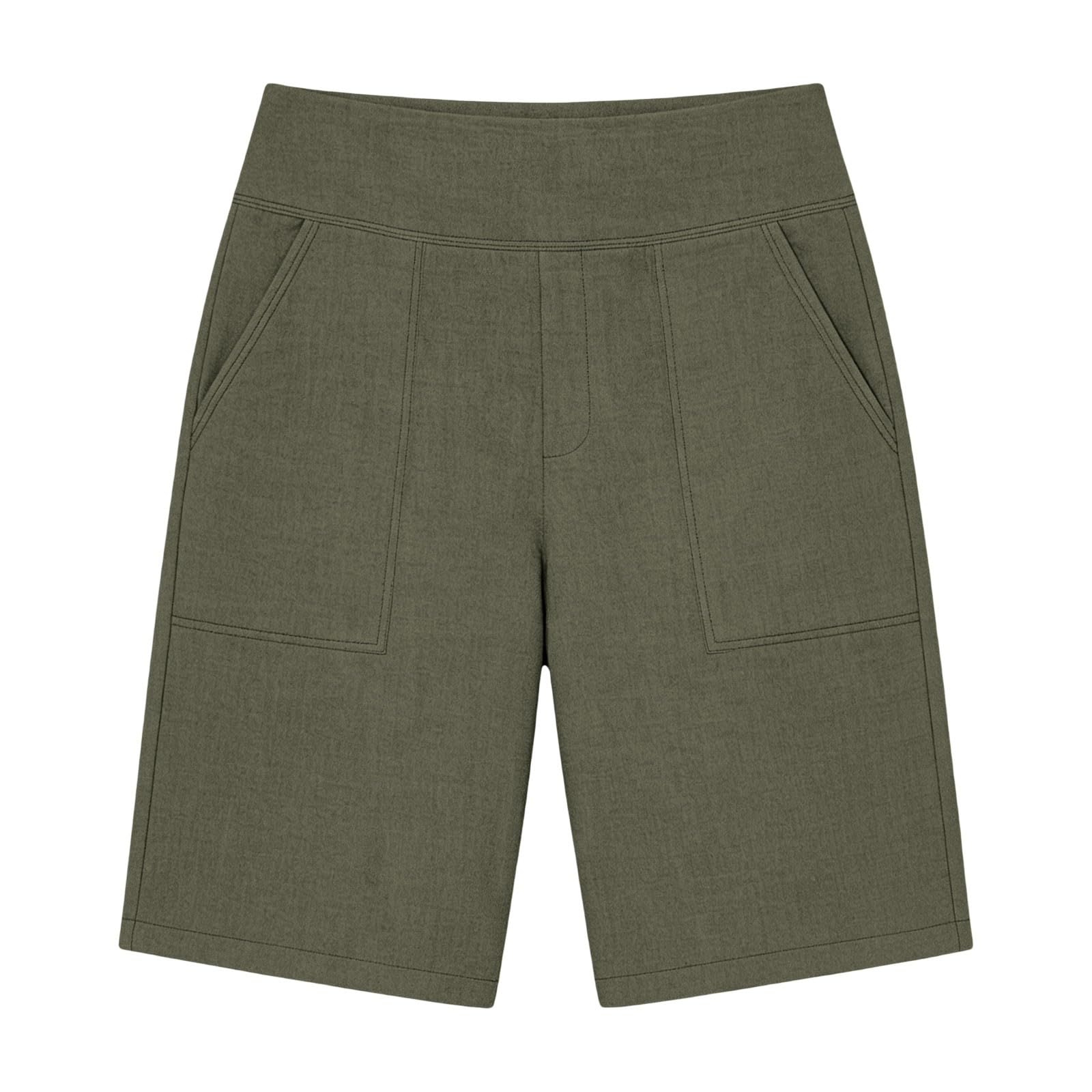 Generico Pantalones de mujer de algodón y lino para primavera y verano 2026, cintura alta, con botones, estilo informal, para vacaciones
