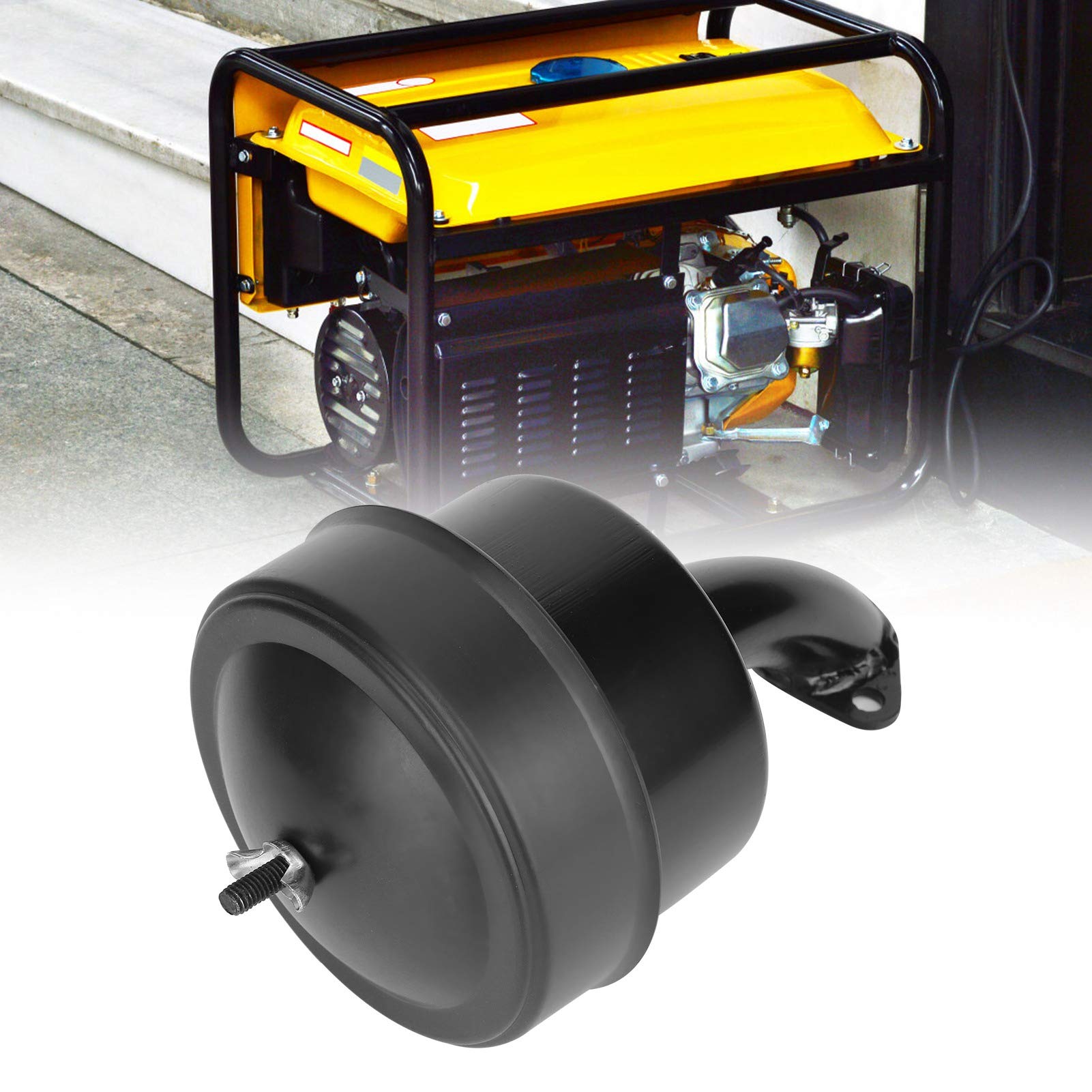 Silenziatore del motore,18,5x11 cm pratico gruppo silenziatore di scarico in ferro+materiale plastico prestazioni stabili adatto per filtro dell'aria di alimentazione della pompa dell'acqua 168F/170F