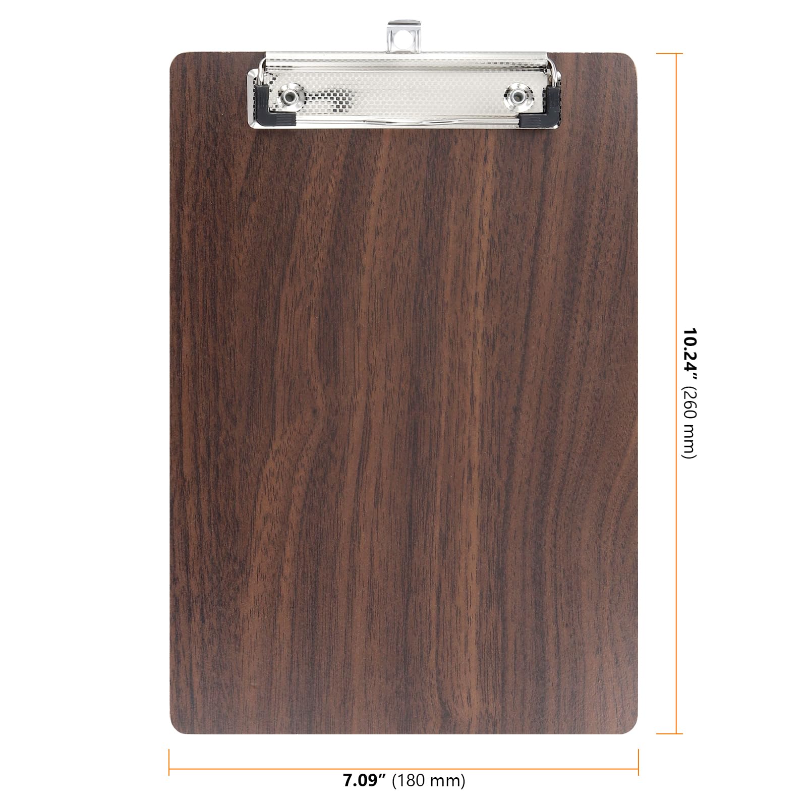 SEUNMUK 10 Pack A5 Wood Clipboards, Hardboard Clipboard with Hanging Hole and Metal Clip Holder, Wooden Clip Boards for Paper, Document and Menu - Image 2
