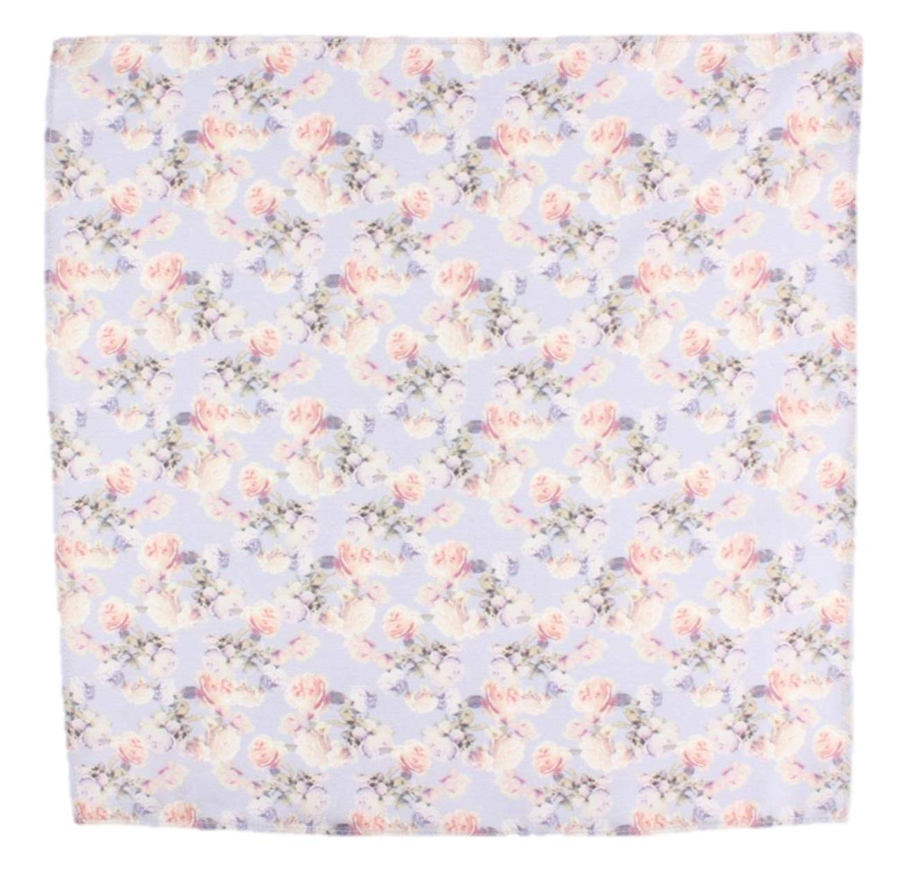 EXCY FORMAL COLLECTION 100% Silk Pocket Square Rose Garden Pattern Print Twill Weave Made In Japan