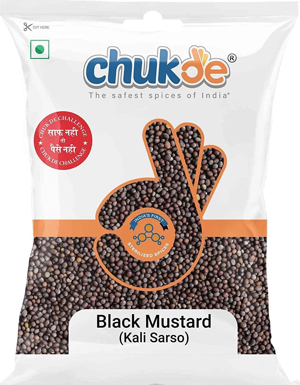 Chukde Kaali Sarso 200 Gm Mustard Seeds AntiInflammatory, Digestive