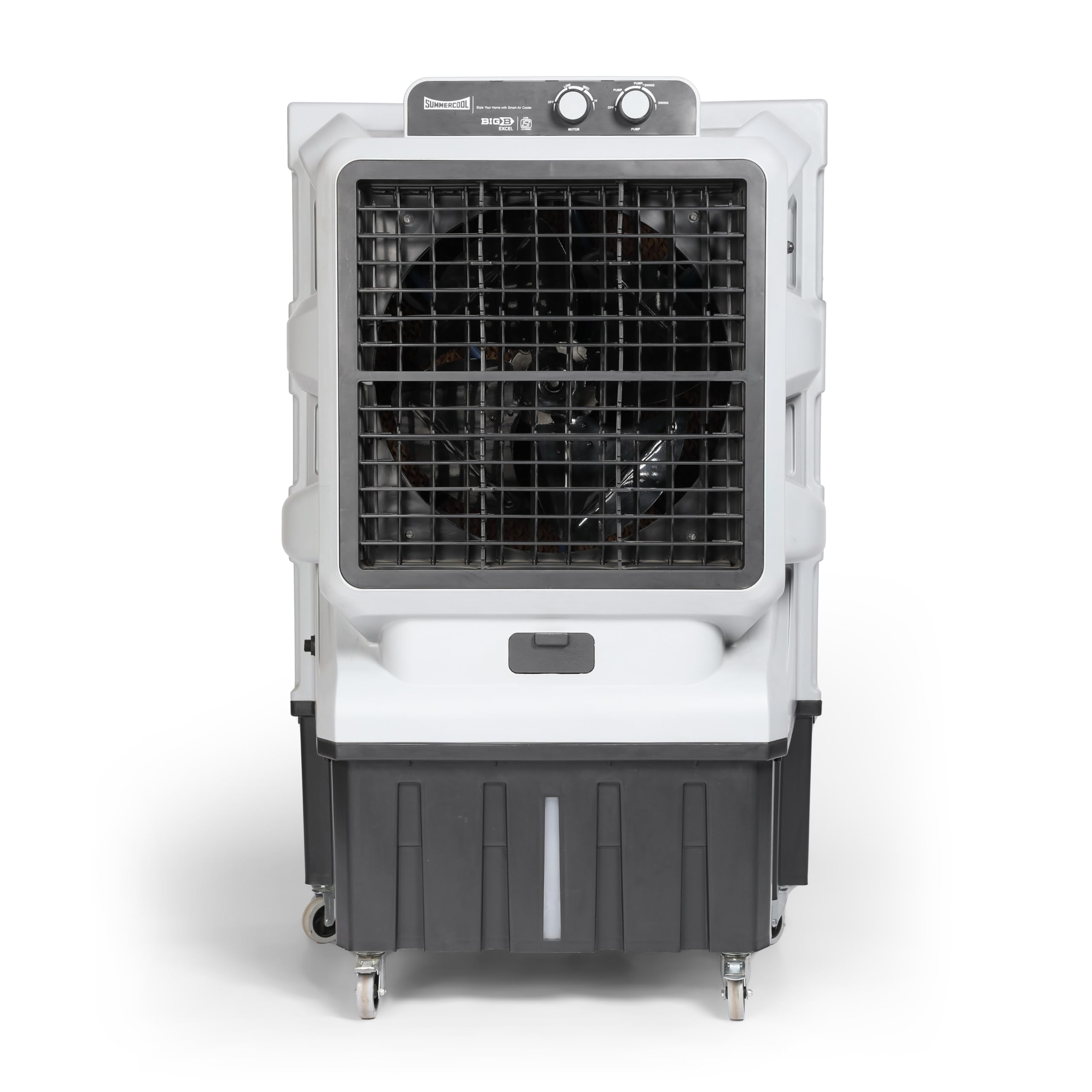 SUMMERCOOL BIG B EXCEL 95Ltr Commercial Air Cooler with Castor Wheel for Home/Office | 20 inch Fan | H Shell Motor | 45ft Powerful Air Throw | Concealed Pump | HoneyComb | 1 year warranty | Grey-image-13