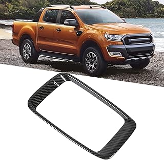 Guarnição do painel de mudança de marcha, painel de mudança do console central do carro estilo fibra de carbono para Ford Ranger T6 P375 2015-2021