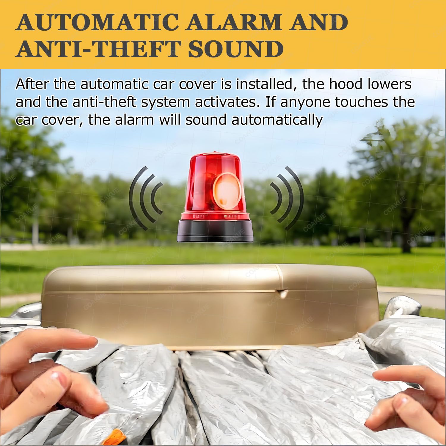 Copertura per auto intelligente con telecomando per ricarica solare, completamente automatica, copertura per auto da esterni portatile, riparo da sole e intemperie, apertura rapida 10 secondi, allarme