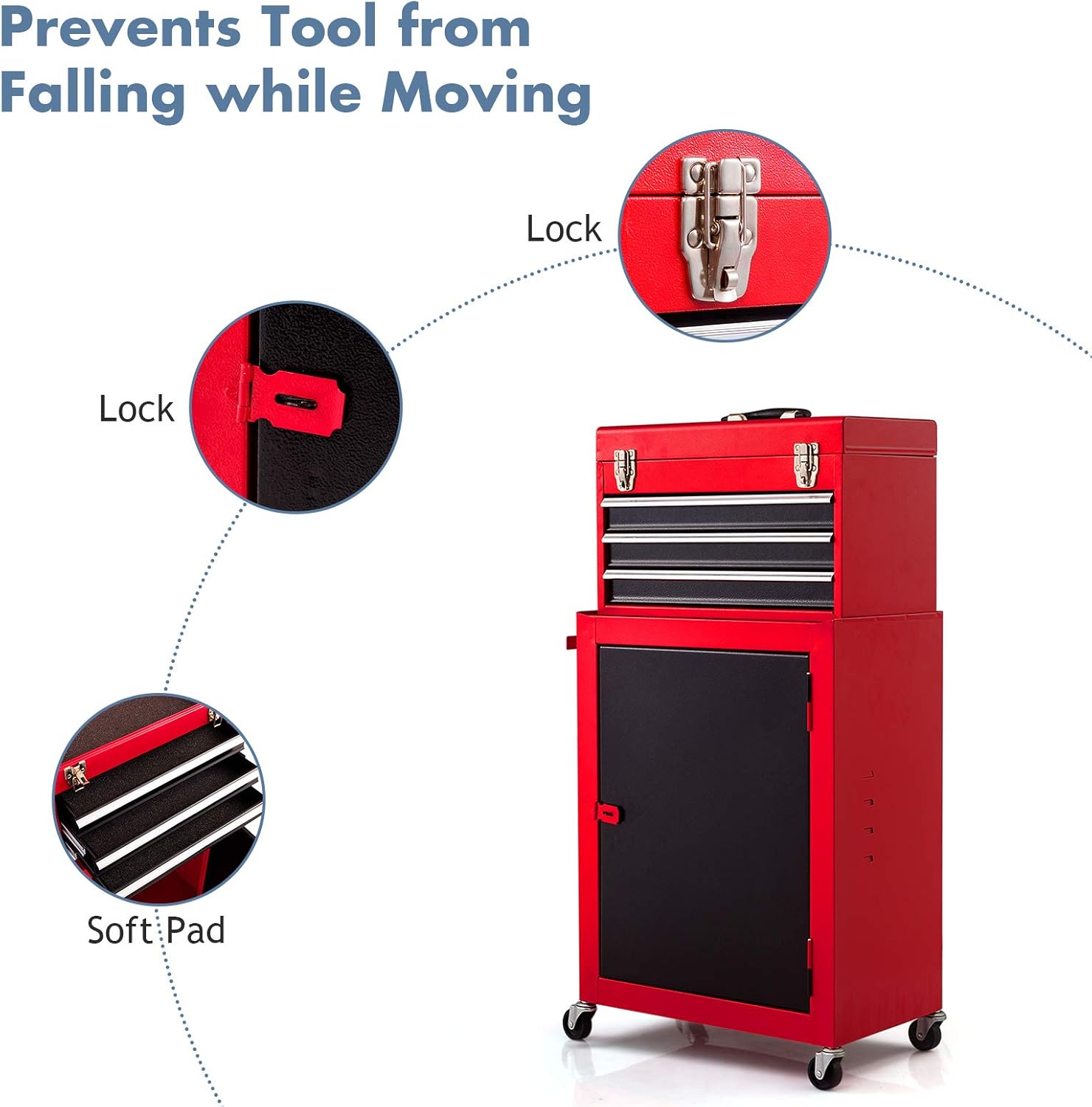 Crаzу Dеаlѕ Goplus Compact Tool Chest, 2PC Rolling Storage Tool Boxes w/ Wheels and Sliding Drawers, Metal Tools Organize Cabinet, Red Bіg Sаlе Goplus Compact Tool Chest, 2PC Rolling Storage Tool Boxes w/ Wheels and Sliding Drawers, Metal Tools Organize Cabinet, Red