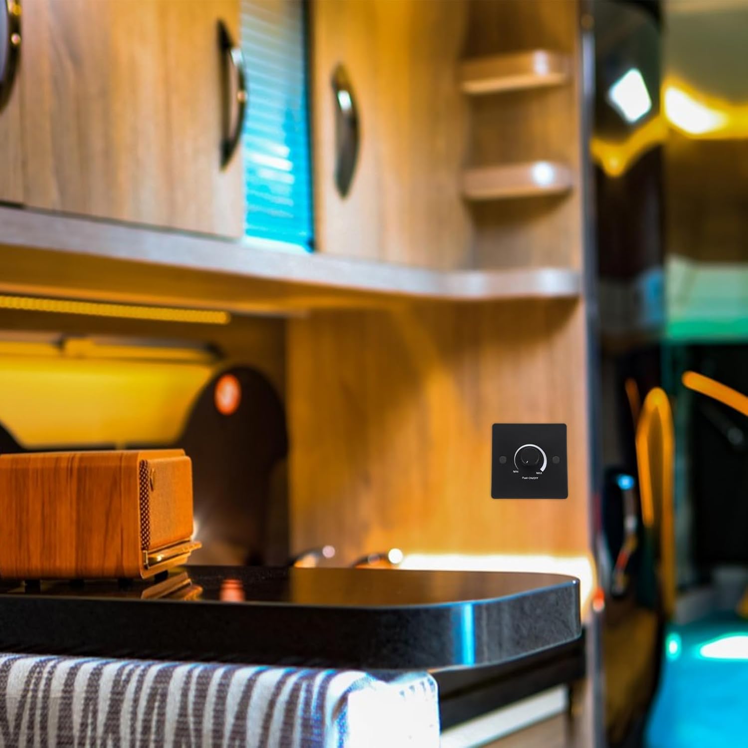 Unomor 5pcs Led Dimmable for Rv Yacht Light Fixture Control Panel Easy Installation for Camper Interior Lighting