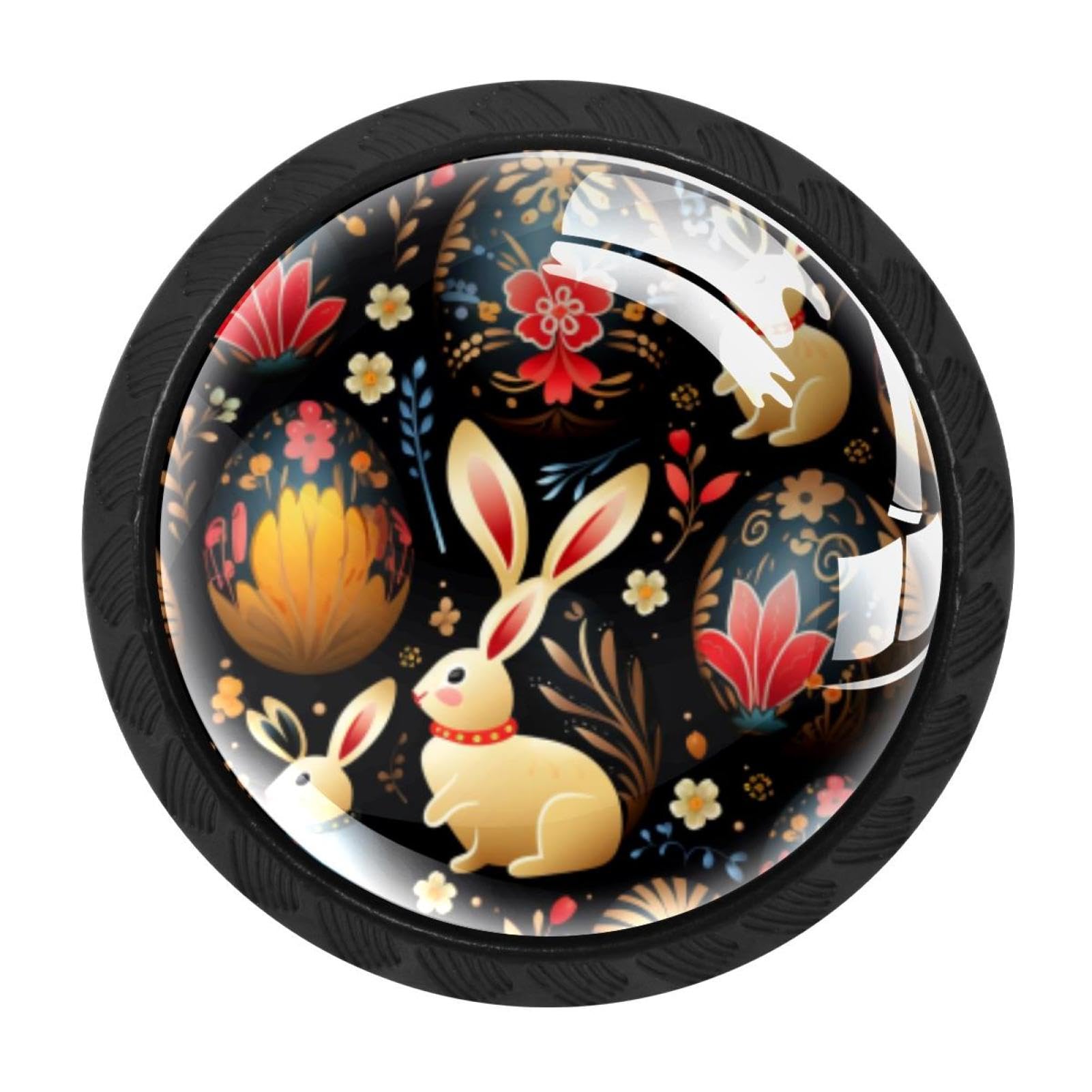 Chenzzzz Multicolored 04 4 Pack Easter Kitchen Cabinet Knobs Drawer Knobs Dresser Knobs Matte Black Zinc Knobs Drawer Pulls Door Knobs Dresser Drawer Handles Knobs For Dresser Drawers