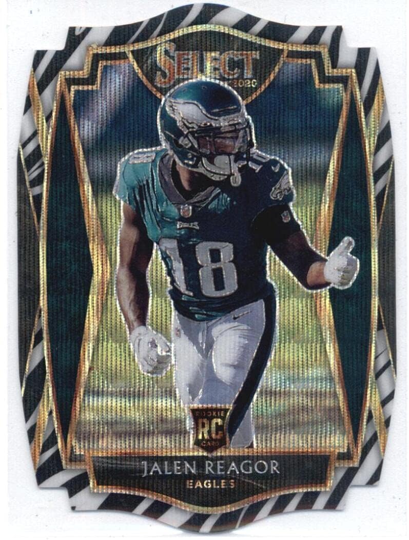2020 Panini Select Zebra Prizm Die-Cut #168 Jalen Reagor Philadelphia Eagles Premier Level NFL Football Card NM-MT