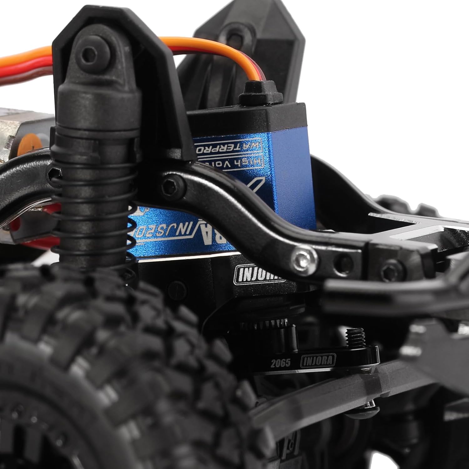 INJORA 7KG Servo INJS2065 with Mount and Servo Horn for TRX4M TRX4MT 1/18 RC Crawler Upgrade Parts, High Torque Waterproof