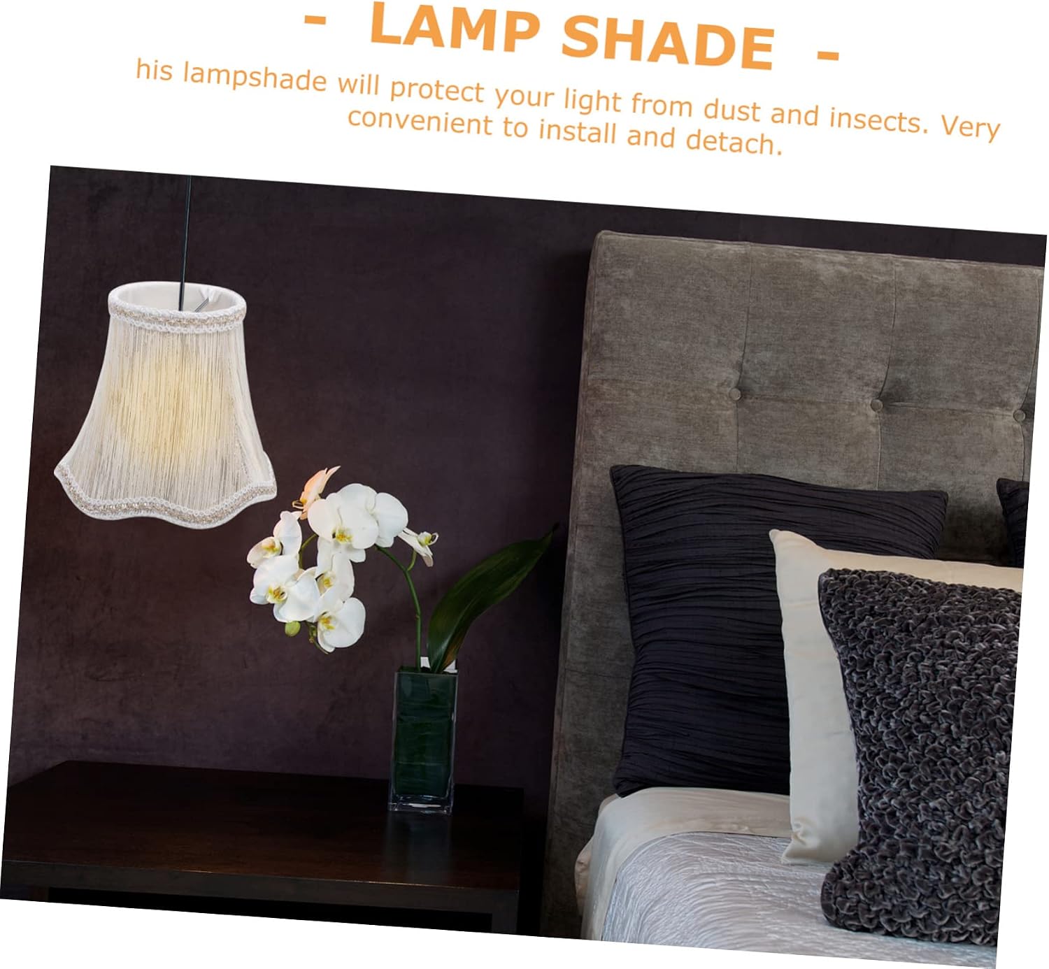 Hemoton 2pcs Stylish Cloth Lamp Shade Cover for Desk and Floor Lamps Chic Pendant Creates Warm Diffused Lighting for Home Decor Housewarming