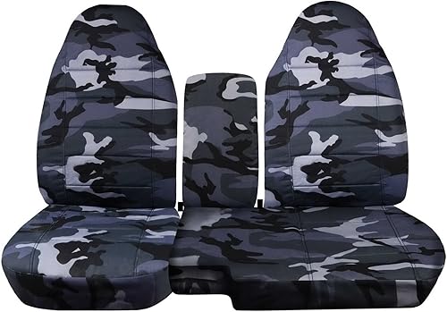 Miniatura 3 de TOTALLY COVERS Compatible con fundas de asiento de camión de camuflaje Ford RangerMazda Serie B 1998-2003 (banco dividido 6040) con consola