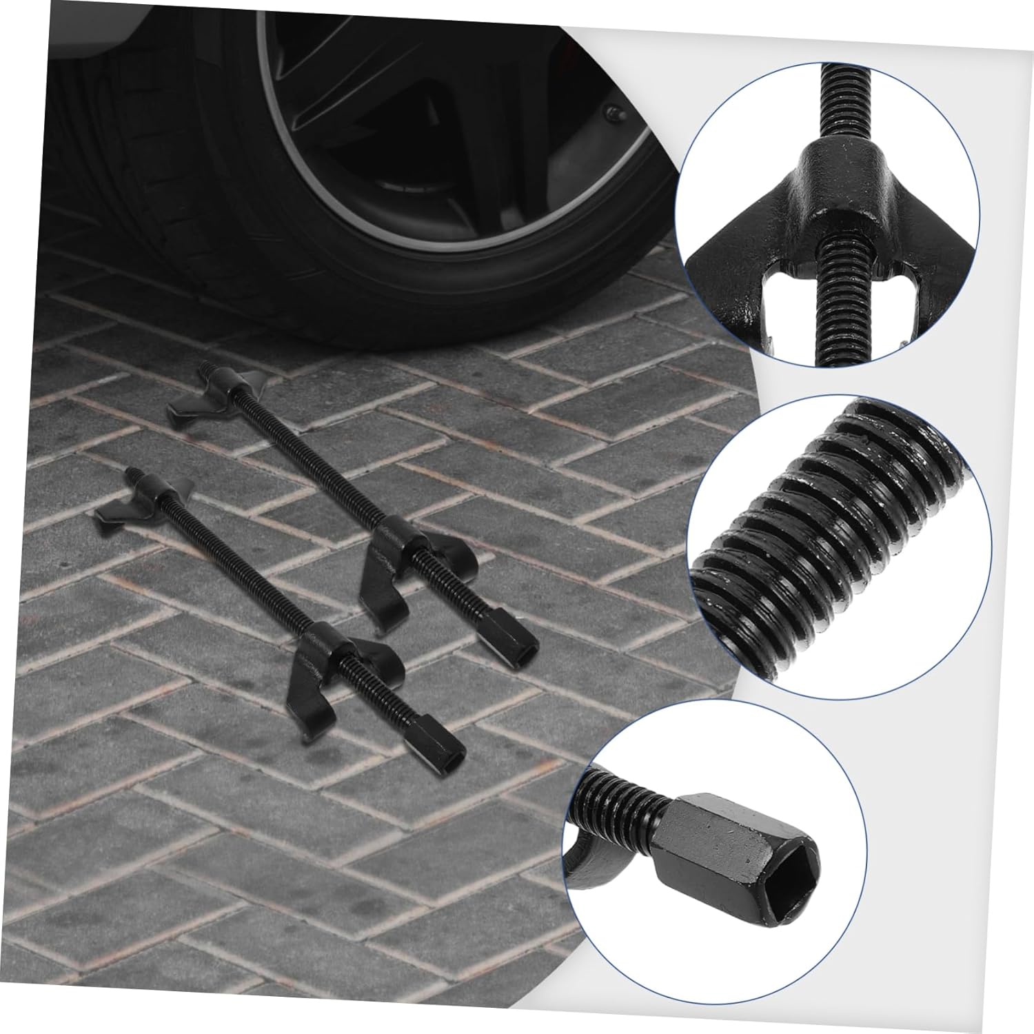 Cabilock 2pcs Heavy Duty Spring Compressor Tool for Automotive Maintenance Design for Quick Coil Removal Fit for Various Vehicle Models