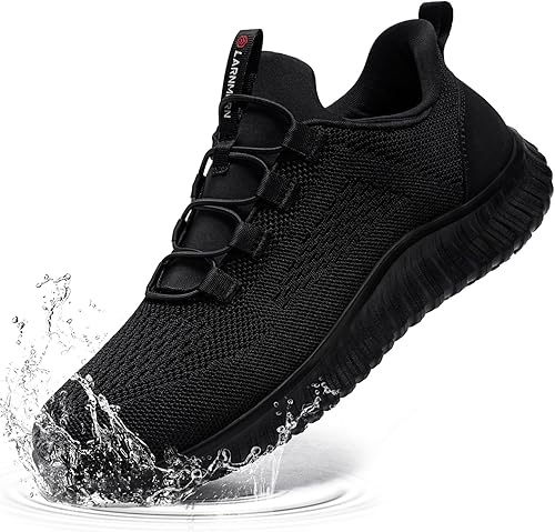 LARNMERN Zapatos antideslizantes impermeables para hombre, zapatos deportivos de servicio de alimentos, para cocina, restaurante, chef, zapatos de