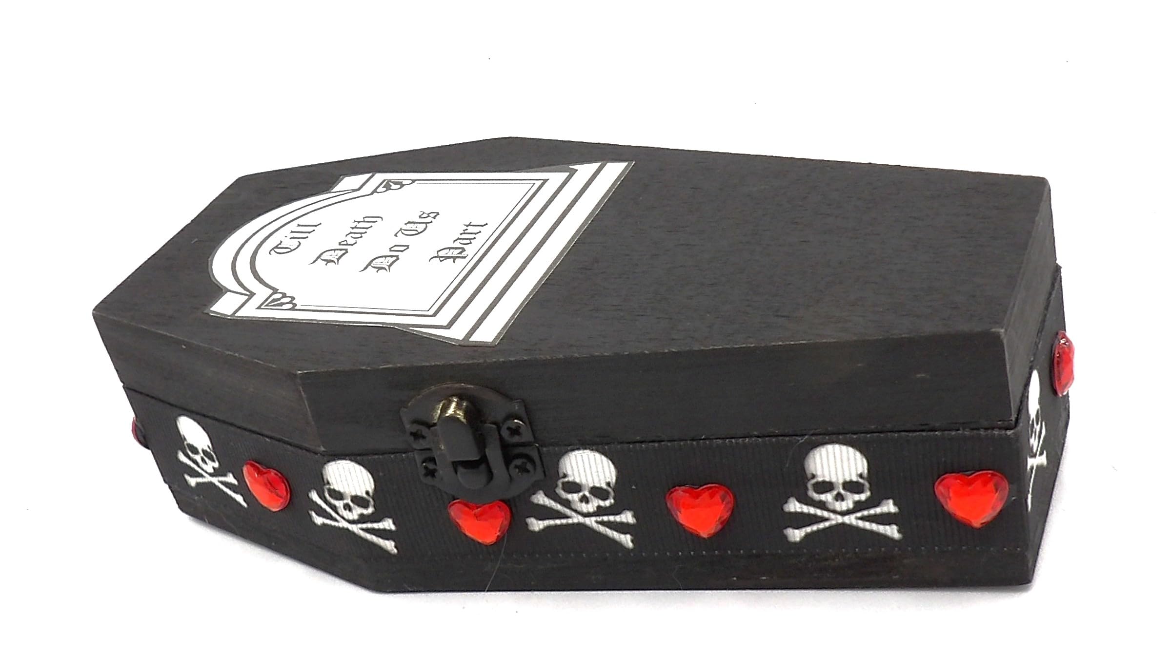 GenericWedding ~ Engagement Ceremony Coffin Skeleton Black Gothic Wicca Ring Bearer Pillow Wood Box