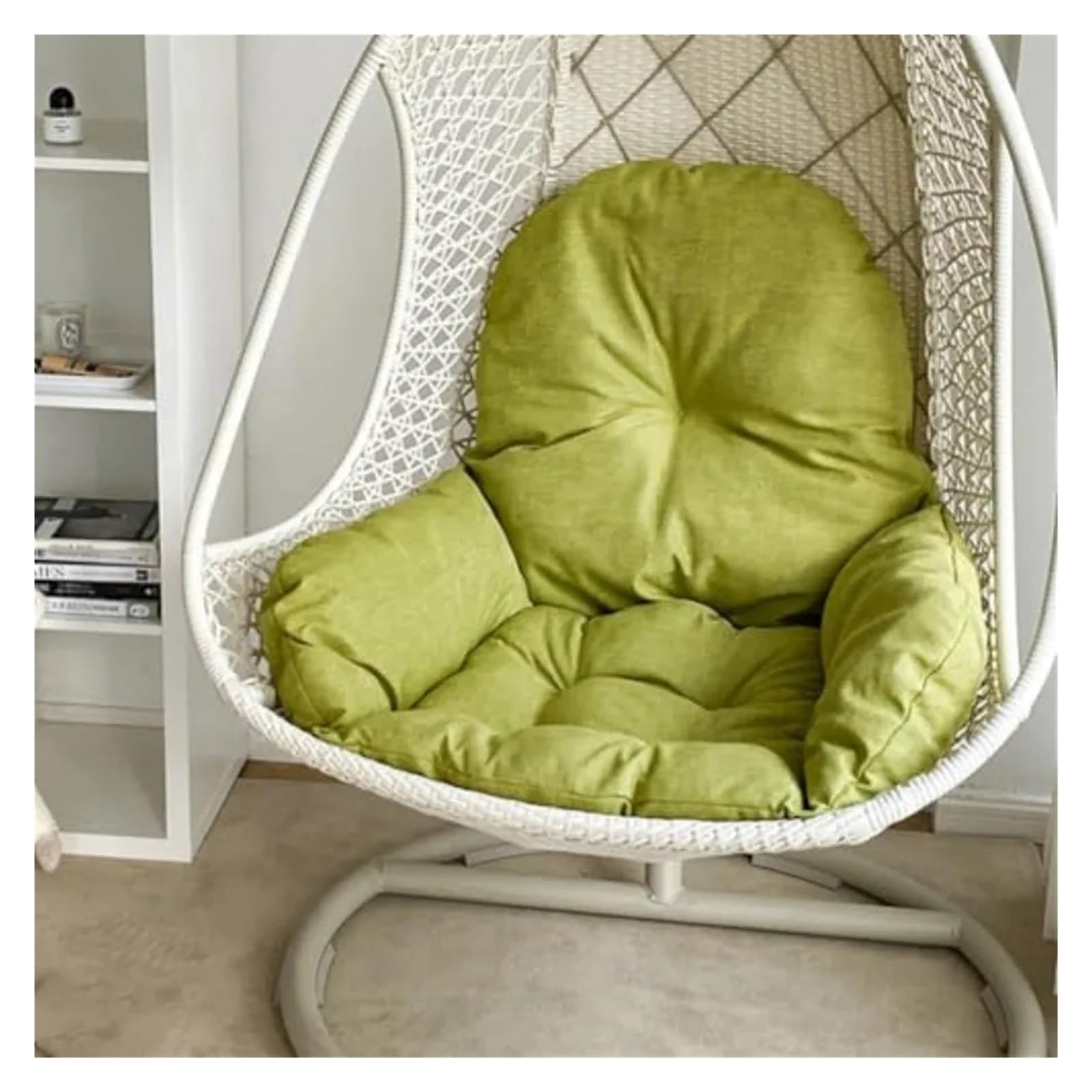 GHHZML Egg Chair Cushion Swing Egg Chair Cushion Thickened Hanging Basket Seat Washable Hammock Cushions Outdoor(Green)