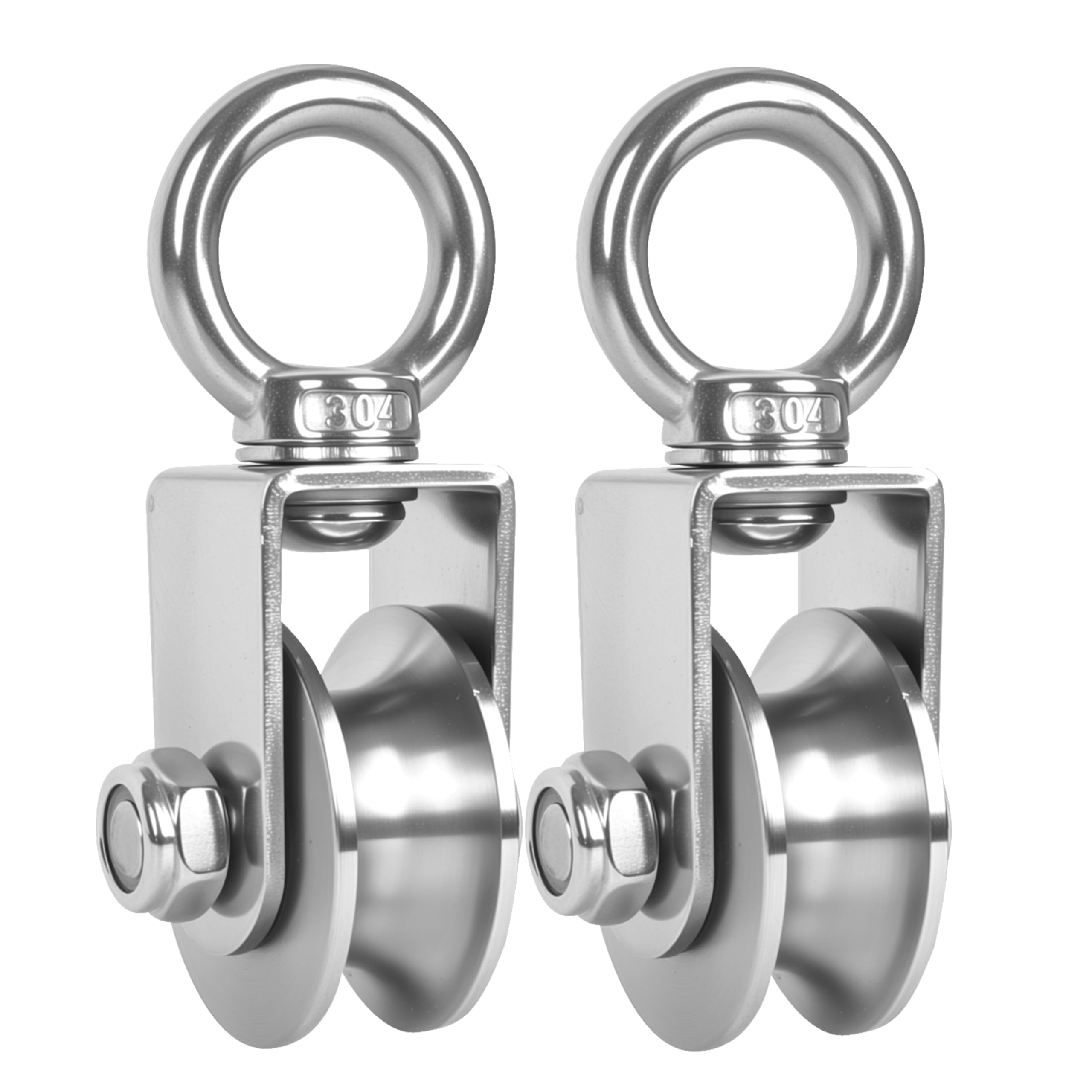 2 Pack 30mm U Groove Cable Pulley Wheel,304 Stainless Steel Swivel Pulley — Amazon image 19