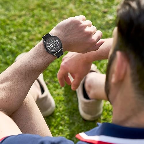 Miniatura 7 de Compatible con Garmin Fenix 6X6X Pro Band Easy Fit 1.024 in de ancho, bandas de reloj de silicona suave de repuesto para Fenix 6X6X Pro Fenix 5X5X